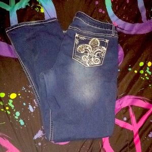 Women’s sexy flare jeans size 16 studded 36x32
